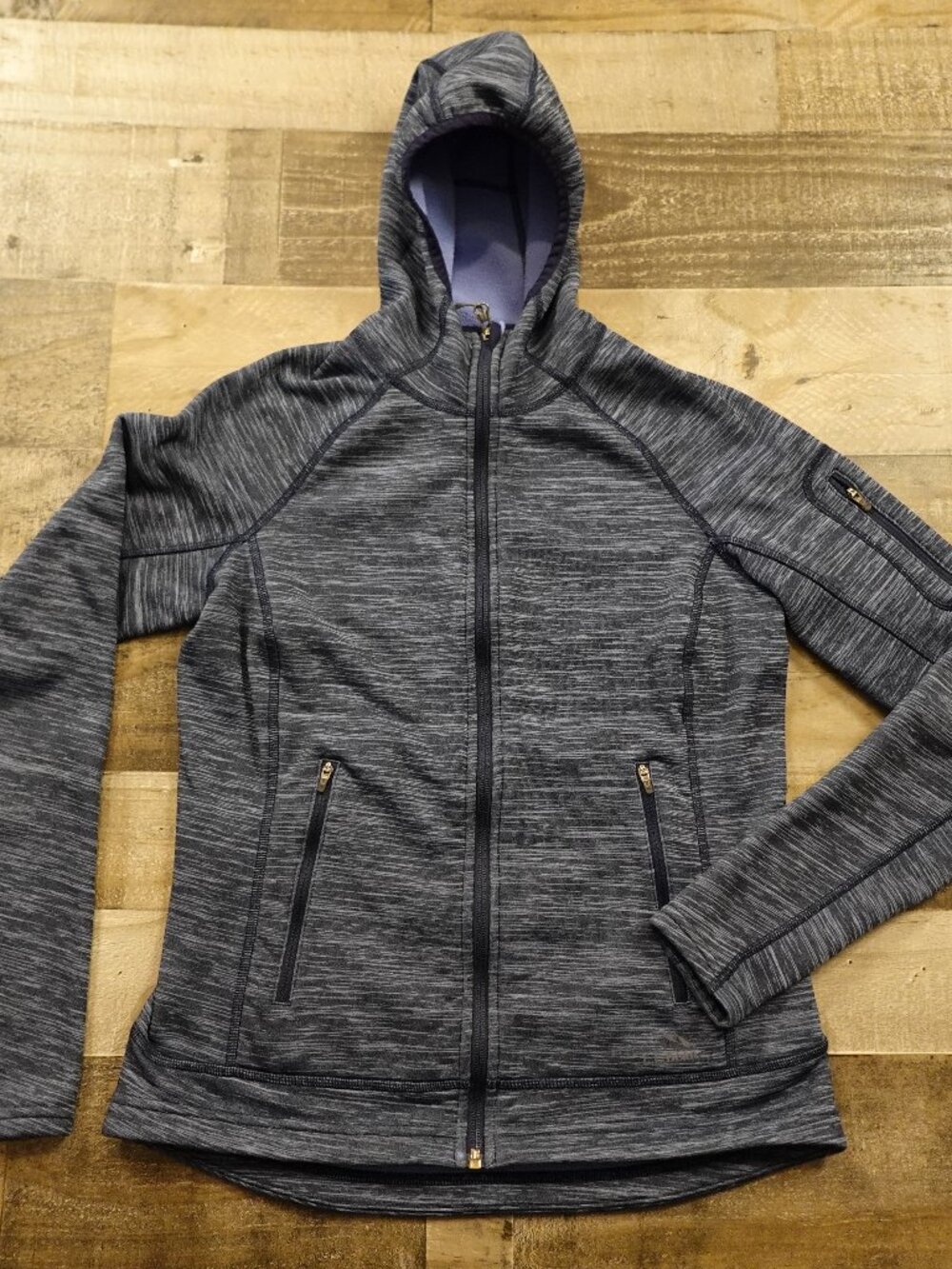 L.L.Bean Polartec Fleece Lined Hoodie Jacket Women’s Small Blue Full Zip